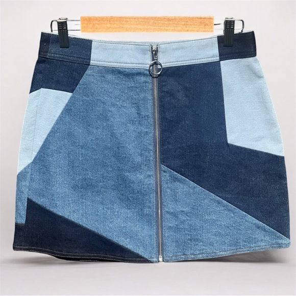 INTERMIX Color Block Mini Skirt - Picture 2 of 8